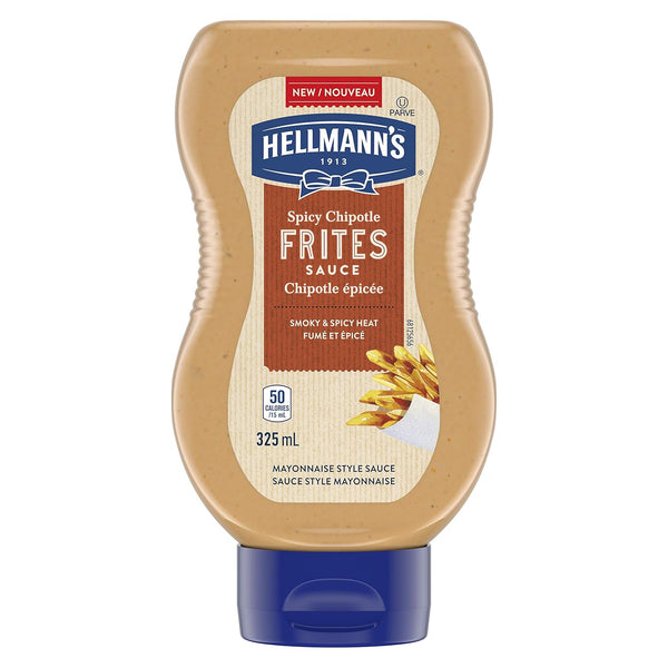 HELLMANN'S Spicy Chipotle Frites Mayo Style Sauce, 325ml/11 oz., (Imported from Canada)