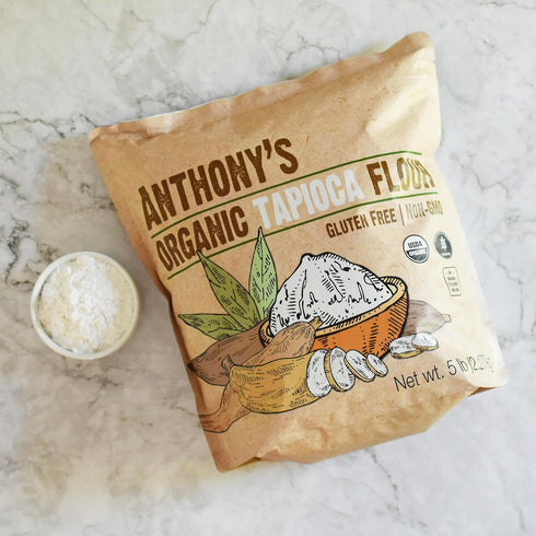 5lbs, Anthony's Organic Tapioca Flour Starch, Gluten Free & Non GMO