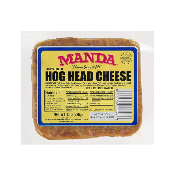 Creole Foods Manda Hog Head Cheese Mild (6 Pack)
