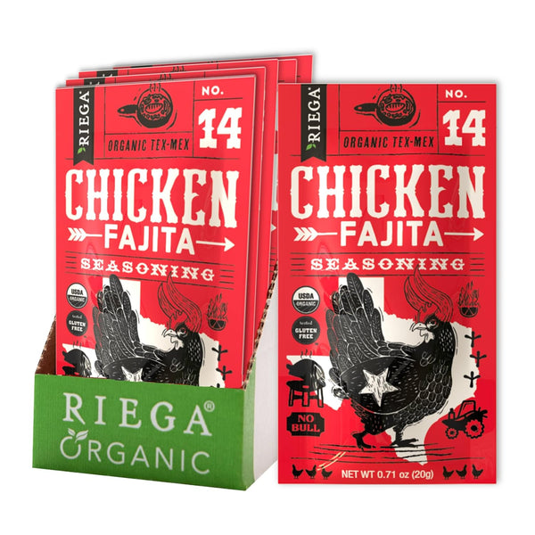 Riega Fajita Seasoning Blend, Organic Tex-Mex Spice Mix for Chicken, Beef, or