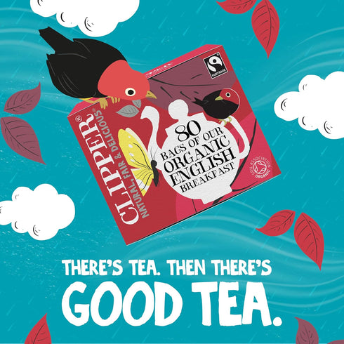 1 Pack, 80 Clipper Tea, English Breakfast Assam Blend, Fairtrade, Organic, Plant-Based, Caffeinated British Tea
