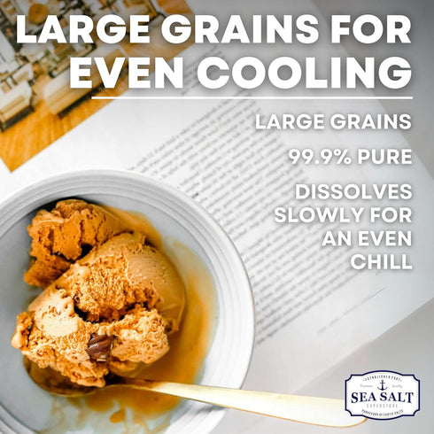 30 oz Rock Salt for Ice Cream Making, Universally Compatible Coarse and Non-Iodized Salt for All Ice Cream Maker, Bag