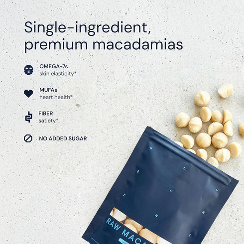 (4 Blueprint Bryan Johnson Raw Macadamia Nuts - No Palm Oil - Keto and Low Carb Snack - No Added Sugar, Vegan, Non GMO