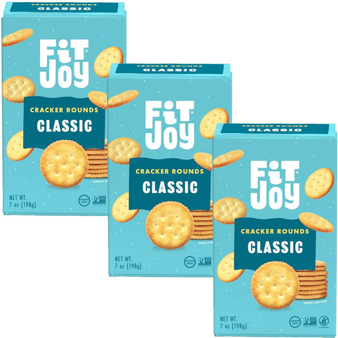 FitJoy Grain Free Crackers in Classic (Salt) Flavor - Round Party Crackers