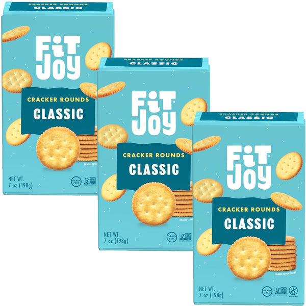 FitJoy Grain Free Crackers in Classic (Salt) Flavor - Round Party Crackers