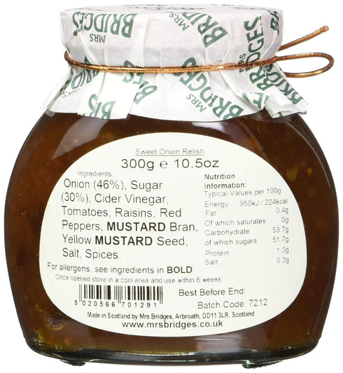 10.5 Mrs Bridges Sweet Onion Relish, Ounce