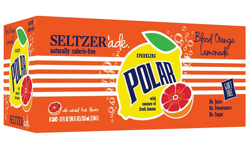 Polar Blood Orange Lemonade Seltzer'ade, 12 Fluid Ounce (Pack of 8)