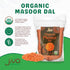 2 Jiva Organics Organic Masoor Dal Pound Bag (Split Red Lentils) - Non-GMO, Pure & Natural
