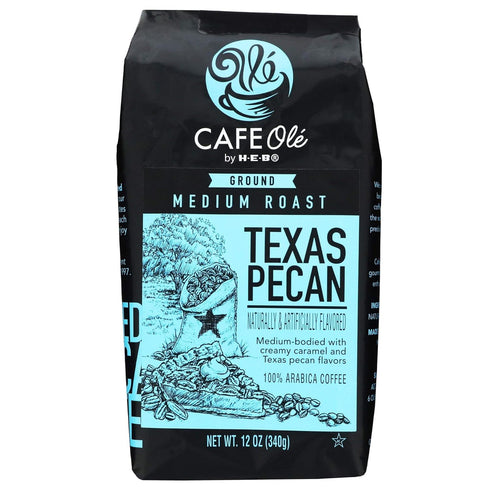 Cafe Ole Roasting Plant Texas Pecan Ground Coffee 12oz pack of 3