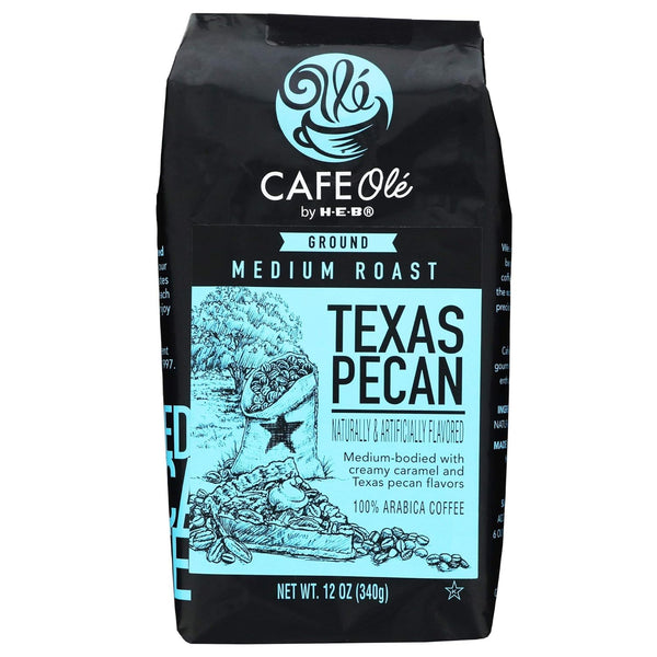 Cafe Ole Roasting Plant Texas Pecan Ground Coffee 12oz pack of 3