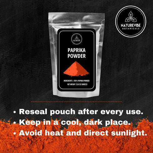 Paprika Powder by Naturevibe Botanicals, 2lb, Red Ground Seasoning, Great for Garnishing