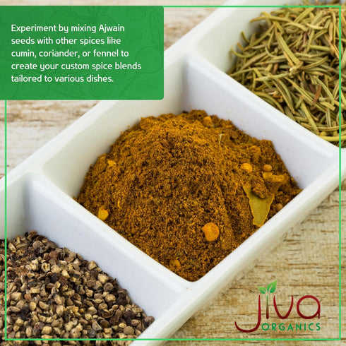 Jiva Organics Organic Ajwain Seeds 7 Ounce Bag - Whole Carom Seed, 100% Natural & Non-GMO Ajamo