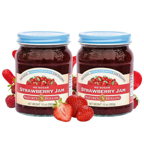 Nature's Hollow Strawberry Jam: Sugar Free Jam and Preserves, Low Cal, Non