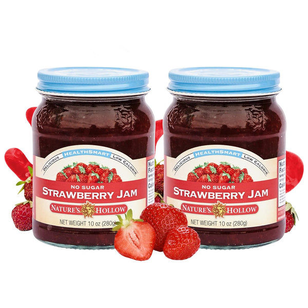 Nature's Hollow Strawberry Jam: Sugar Free Jam and Preserves, Low Cal, Non