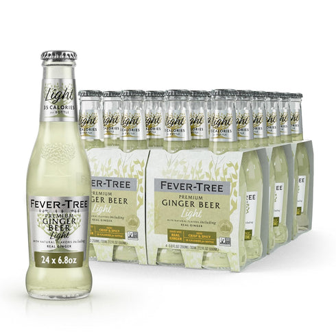 Fever-Tree Light Ginger Beer, 6.8 fl oz (24 Bottles) Lower in Calories,