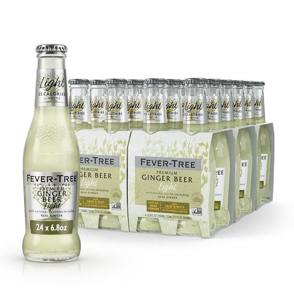 Fever-Tree Light Ginger Beer, 6.8 fl oz (24 Bottles) Lower in Calories,