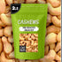 2 lb Packed Oh! Nuts Cashews Roasted Unsalted - - Dry Roasted Unsalted Cashews - in New York Zip-Seal Bag