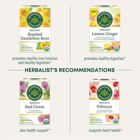 96 (Pack 6) Traditional Medicinals Tea, Organic EveryDay Detox Lemon, Supports Healthy Skin & Liver Function, Detox