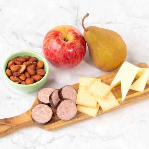 Classic Gift Basket with Fruit, Cheese & Meat - Perfect for Father's Day, Birthdays, and Sympathy