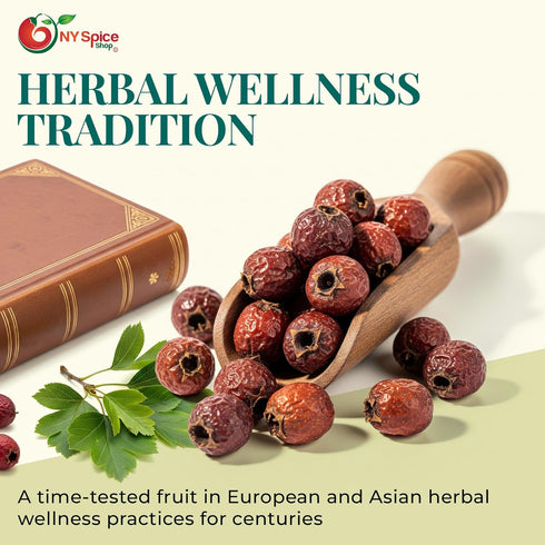 3 NY Spice Shop Dried Hawthorn Berries - Pound Fresh Hawthorn Berry - Wild Harvested Hawthorn Berries Whole - Whole