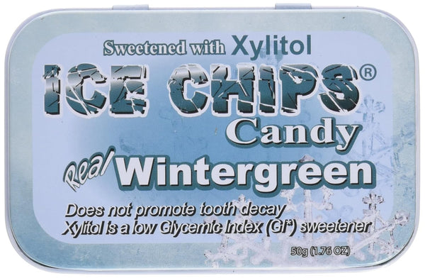 Hand Crafted Tin Candy by ICE CHIPS, Wintergreen, 1.76 Ounce