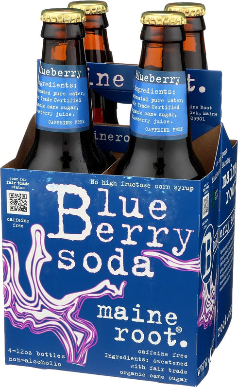 Maine Root 48 oz, 4 Soda Blueberry, fl ct