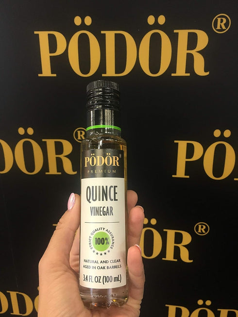 8.4 Oz. 100% PDR Premium Quince Vinegar - fl. - Natural, Aged in Oak Barrels, Fermented, Unfiltered, Vegan