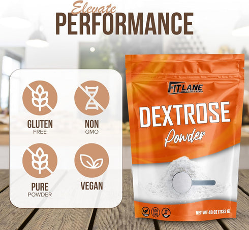 5 lbs Bulk Dextrose Powder - Pure Carbs Unflavored - Good Source of Glucose and Carbohydrates - Food Grade Sugar