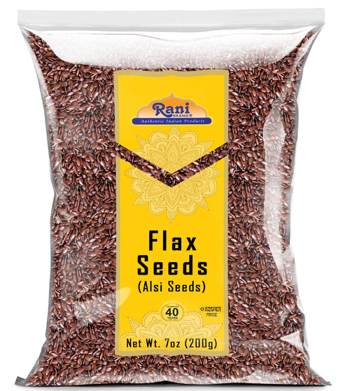 Rani Flax Seeds Whole Raw (Alsi), 7oz (200g) - All Natural, Gluten Friendly, Vegan