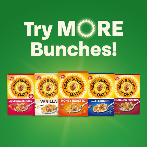 12 oz Honey Bunches of Oats Maple and Pecans Breakfast Cereal, Made with Granola Clusters, Box
