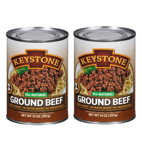 Keystone Meats All Natural Heat and Serve Ground Beef 14 Oz Fully
