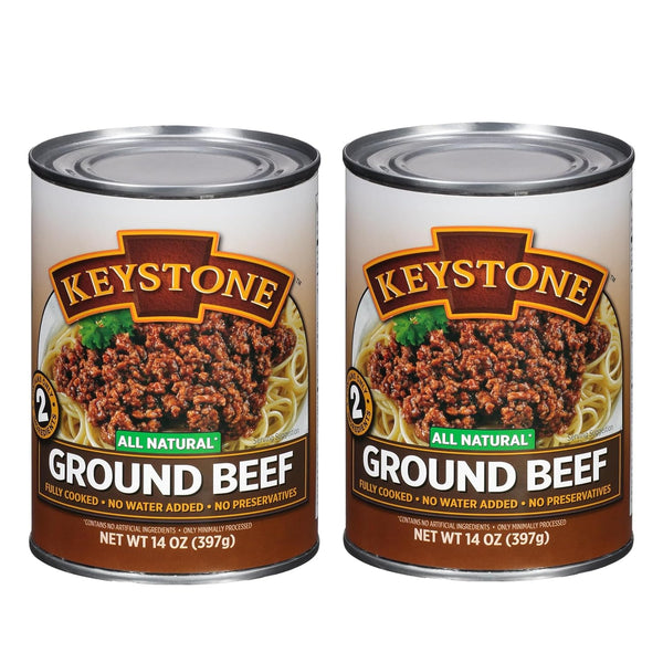 Keystone Meats All Natural Heat and Serve Ground Beef 14 Oz Fully