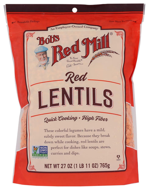 Bob's Red Mill Red Lentils, 27 Oz (Pack of 4) - Non