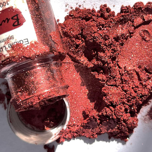 10g Shimmering Burgundy Luster Dust Edible for Cakes Cocktails Colaele Edible Dust for Chocolates, Metallic Food