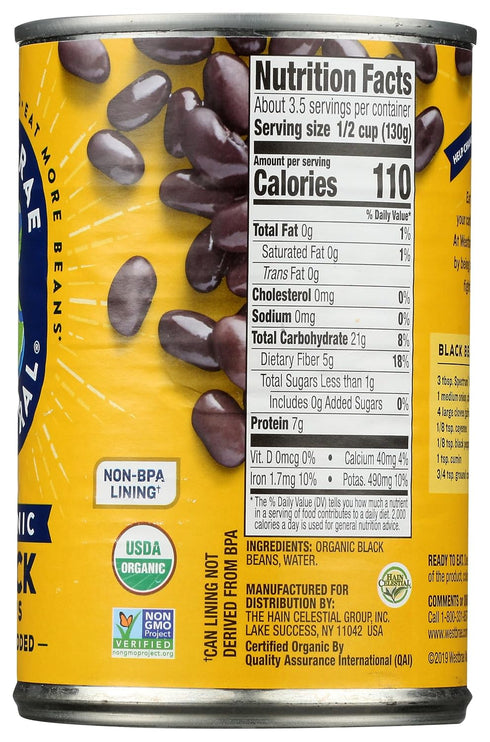15 oz Westbrae Natural Vegetarian Organic Black Beans