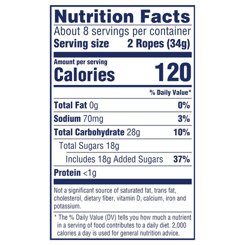 9 SweeTARTS Soft & Chewy Ropes Candy, Tangy Strawberry Flavor, Ounce Pouch