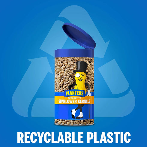 5.85oz (4 Count) PLANTERS Pop & Pour Dry Roasted Sunflower Seeds to Eat, Road Trip Snack, Plant-Based Protein, Snacks