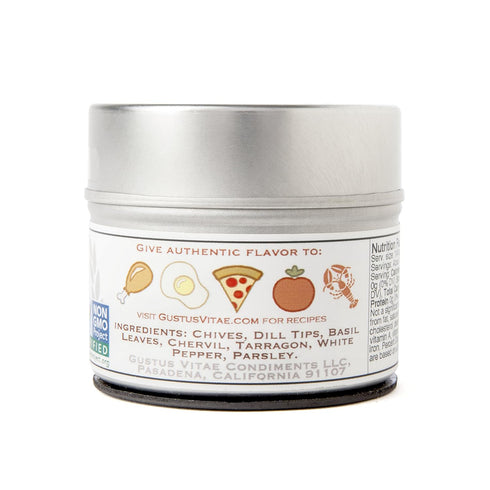 Taste of Bordeaux Seasoning, Non GMO Verified, Magnetic Tin, 0.3oz, Crafted in Small Batches by Gustus Vitae #25