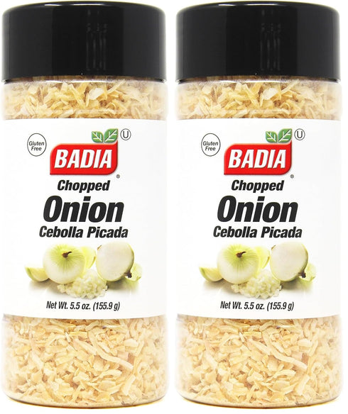 Badia Chopped Onion, 5.5 oz Convenient Flavorful Onion Flakes for Cooking &
