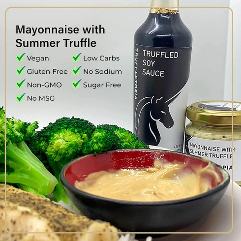 Summer 2.8 Oz Truffletopia | Mayonnaise with Truffle | Real Italian Truffles in a Rich, Smooth, Creamy Mayo to add