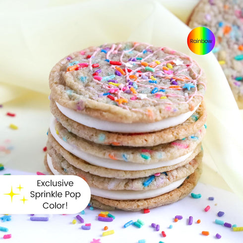Ultimate Unicorn Rainbow Jimmies Sprinkle Mix, Sprinkles Made in USA by Sprinkle Pop, 2oz