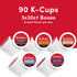 Pack, 90ct Tim Hortons Coffee Variety Single-Serve K-Cup Pods Compatible with Keurig Brewers, K-Cups Total, Red
