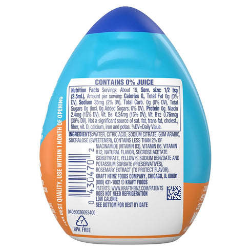 Pack 3 3 1.62 Oz (Pack 6) Mio Water Enhancement Variety Includes Orange Tangerine and Mango Peach Fl each