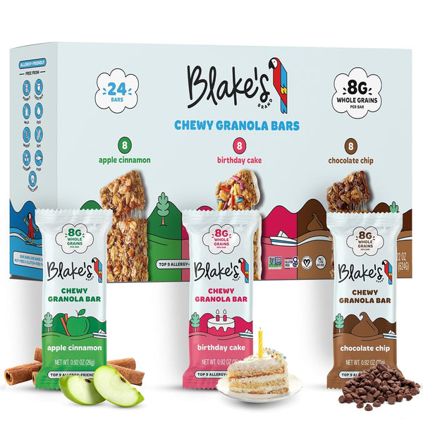 Blakes Seed Based Chewy Granola Bars Variety Pack (24 Count), Vegan, Gluten