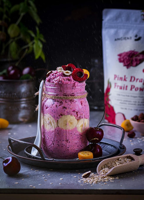 (4 Ancient Choice - Red Dragon Fruit Powder ounces) | USDA Organic Freeze Dried | Non-GMO Pitaya | Natural Food