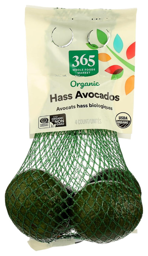 365 by Whole Foods Market Avocado Hass Organic, 4 Count