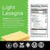 24g 110 18g 8 Oz 1 Pack Fiber Gourmet Pasta Light Lasagna Sheets - Low Net Carb Noodles with Fiber, Calories, Net Carbs