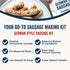 25 lbs PS Seasoning German Style Sausage Kit - Includes Sausage Seasoning Mix and Casings for up to of Meat - Easy
