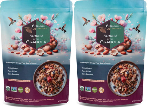 Artisana Organics Almond Granola - Gluten-Free, Vegan, Low Glycemic, Organic, Palm Oil-Free,