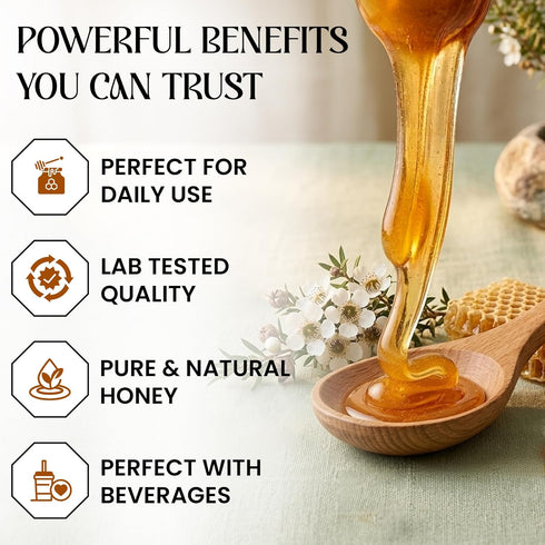 50+ 100% 250g 8.8oz We Just Bee Raw Manuka Honey Multifloral MGO | Premium New Zealand Manuka Grade | Pure Raw Honey